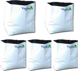 VAYINATO Poly Grow Bags -UV Treated,100% Virgin,Long Life,First Quality Premium Grow Bags for Terrace Gardening(24cm*24cm*40cm) (Pack of 5) Grow Bag