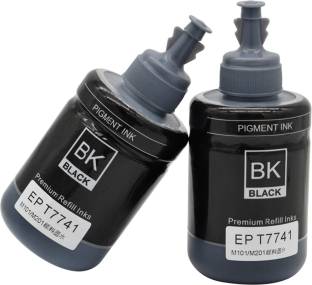 JIMIGO 774 Refill Ink for Epson M100 , M105 , M200 , M205 , L655 Printer Ink Bottle (140ML X 2 PCS ) Black - Twin Pack Ink Bottle