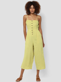 American eagle yellow jumpsuit Clearance