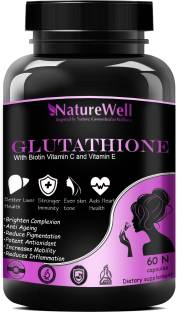 Naturewell L Glutathione Skin Lightening with Vitamin C & E, Biotin,Grape Seed (Natural)