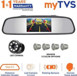 5" Wireless Rear View Reverse Car Mirror Monitor System 8 LED Car Parking Camera 