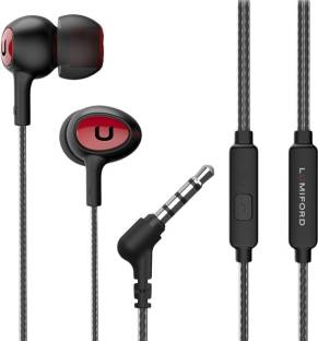 LUMIFORD Ultimate Series U20 in-Ear Wired Earphones with HD mic, 10mm Hi-Fi Bass Dynamic Drivers, HD Sound with Tangle Free Cable (Red) Wired Headset