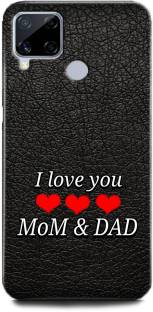 WallCraft Back Cover for Realme C15, RMX2180 MOTHER, MAA, FATHER, LIFE LINE, I LOVE MY MOM DAD