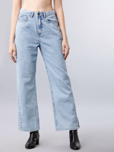 Tokyo Talkies Flared Women Light Blue 