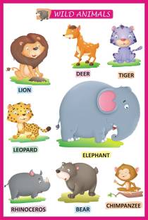 Animal Names Chart Learning For Kids | Wild Animals Chart Paper Print - H  Krishna posters - Educational posters in India - Buy art, film, design,  movie, music, nature and educational paintings/wallpapers