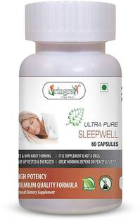 Vringra Sleepwell Capsules - Pure Herbal Sleeping Pills - Best For Peaceful Sleep (60 Cap)