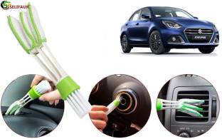 Selifaur A7W228 Multipurpose Microfiber Double Sided Car AC Window Cleaning Brush Swift Dzire 2020 Wet and Dry Duster