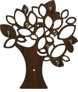 JaipurCrafts Tree Designer 7 Hooks For Home/Wall Decor Wood Key Holder