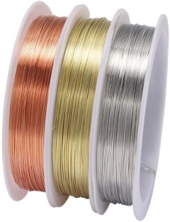 Creacraft Copper Jewelry Beading Wire 0.4 mm thickness 4 Rolls each 10 m 