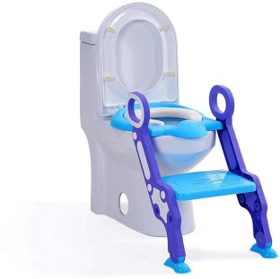 Comfortable Handles and Splash Guard Easy to Assemble Toilet Seat for Boys and Girls KIDPAR Potty Training Seat for Kids Adjustable Toddler Toilet Potty Chair with Sturdy Non-Slip Step Stool Ladder 