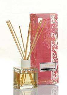 ROSeMOORe Scented Reed Diffuser Pink Pomelo for Living Room, Washroom, Bedroom, Office - 200 ML with 10 Reed Sticks Diffuser Set