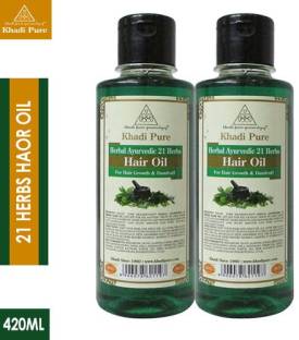 Khadi Pure Herbal Ayurvedic 21 Herbs Hair Oil Pack 2 Reviews: Latest Review  of Khadi Pure Herbal Ayurvedic 21 Herbs Hair Oil Pack 2 | Price in India |  