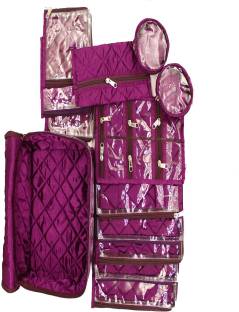 Ganpati Bags Jewellery Satan Heavy Heavy Quilted Satin Jewellery Kit,Purple 2-9JEWESA