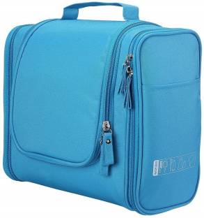 Everbuy Hanging Travel Toiletry Bag for Men & Women Large Cosmetics, Shampoo, Personal Items Makeup & Toiletries Organizer Kit Bag with 12 Compartments Water Resistant {Sky Blue} Travel Toiletry Kit