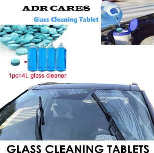 Frylr 60 Pieces Car Effervescent Washer Car Windshield Glass Concentrated Washer Tablets Cleaning Tablets Solid Wiper 