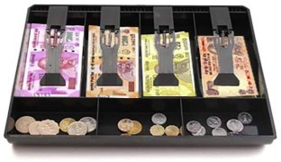 5 Grids Store Cash Money Coin Register Replacement Tray Cash Register Storage Tray Box Sort Store Under Counter for Small Businesses LKEREJOL Cash Drawer 1 