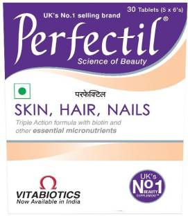 Perfectil Skin, Hair, Nail Supplements(20 Micronutrients Including Biotin)  Price in India - Buy Perfectil Skin, Hair, Nail Supplements(20  Micronutrients Including Biotin) online at 