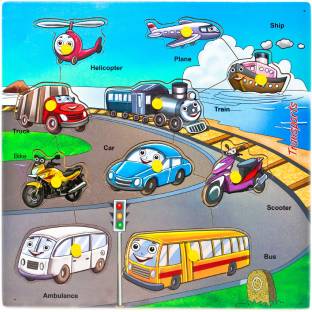 Haulsale Wooden Cartoon Transport Educational Puzzle - Wooden Cartoon  Transport Educational Puzzle . Buy Transport Vehicles toys in India. shop  for Haulsale products in India. 