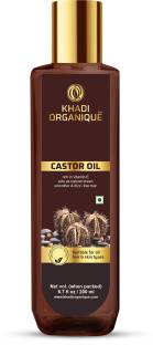 khadi ORGANIQUE Castor Oil 100 % Natural Cold Pressed Hair oil Hair Oil
