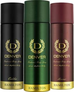 DENVER Hamilton, Caliber and Honour Combo Deodorant Spray  -  For Men