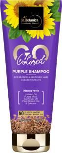St.Botanica GO Colored Purple Hair Shampoo - With Linseed, Purple Mica, Sunflower Oil, No SLS/Sulphate, Paraben, Silicones, Colors