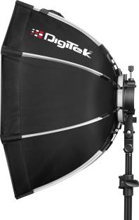 DIGITEK Lightweight & Portable Soft Box With S Type Bracket Mount | Comes with 2 Diffuser sheets | Handle | Carrying Case | Compatible With All Flash Speedlights. (DSBH 055) Black Reflector Umbrella