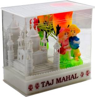 Saffronword Symbol of Love Lighting Taj Mahal Decorative Showpiece  -  9 cm