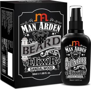 Man Arden Beard Elixir Oil 50ml (Sandalwood) - 7 Oils Blend Supports Beard Repair, Growth & Nourishment Hair Oil