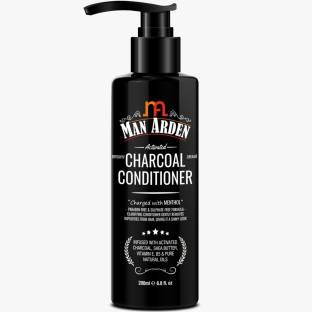 Man Arden Activated Charcoal Cream Conditioner with Argan Oil - 200ml - Deep Conditioner for Damaged & Dry Hair, Nourishes Scalp, Removes Residue Buildup