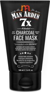 Man Arden 7X Activated Charcoal Face Mask 100ml - Infused with Vitamin C & Menthol