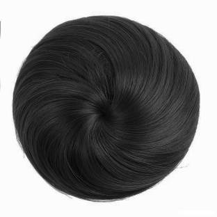 black hair bun wig