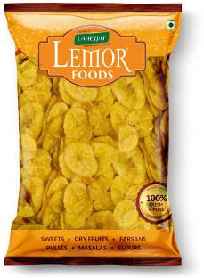 Lemor Special Coconut Oil Yellow Banana Chips for Foodie Indians (400 GMS, 2 Packets of 200 GMS Each) | Kerala Style Banana Chips