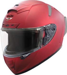 Face Helmet Matt Maroon Motorbike 