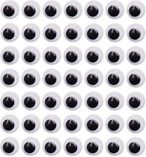 200 Pieces Wiggle Eyes Self Adhesive Black White Googly Eyes for DIY Crafts Decoration 10mm 