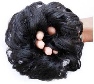 BLIUSHIA Synthetic Bun Extension And Wigs Artificial Juda For Women And Girls, 35 Gram, Natural Black Hair Extension