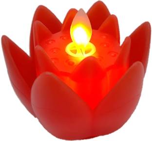 AFTERSTITCH LED Flower shape Hard Lotus artificial candles Candle