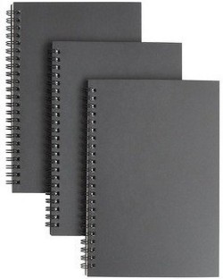 YUREE Softcover Spiral Notebook/Spiral Journal 100 Pages Brown 10 Notebooks Per Pack Dot Grid Notebook 50 Sheets A5 8.5 x 5.7 