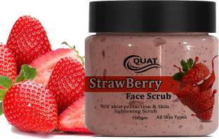 QUAT Strawberry skin Brightening Face Scrub UV Skin Protection  Scrub