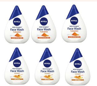 nivea milk delight turmeric face wash