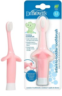 Dr Pink Browns Infant-to-Toddler Toothbrush 