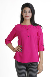 club fashion Casual Roll-up Sleeve 
