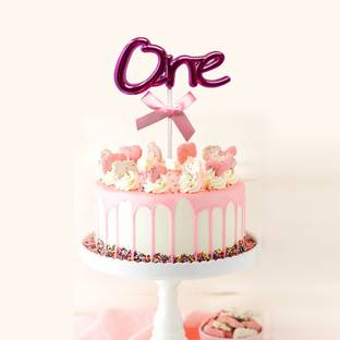 Decor My Party One Cake Topper For 1st Birthday Anniversary Cake Toppers Accessories Decoration Baby Boy 1st Birthday Party Decorating Items First Birthday Decorations Boy 1 Month Baby