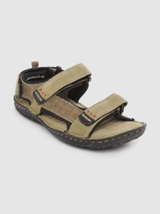 WOODLAND Men Khaki Sandals - Buy 