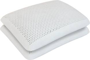 SPRINGTEK Charcoal 100% Natural Latex Solid Sleeping Pillow Pack of 2