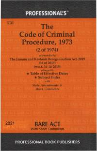 The Code Of Criminal Procedure 1973 Bare Act With Short Comments (Paperback In English By Professional's)