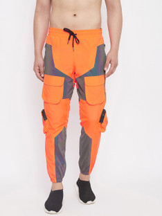 FUGAZEE Color Block Men Orange Track 