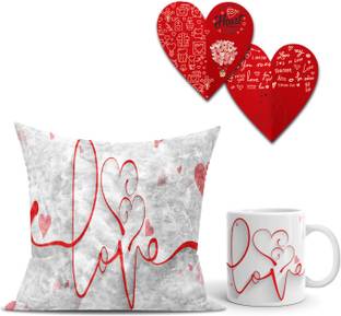 Flipkart SmartBuy Mug, Cushion, Greeting Card Gift Set Price ...