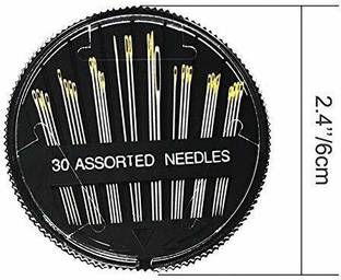 IKIS 30 Pieces in 1 Set Hand Sewing Steel Needles for Embroidery Mending Craft Cloth Stitching (Pack of 1) Hand Sewing Needle