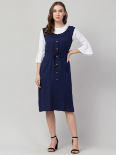 Vogue Tantra Women Two Piece Dress Blue 