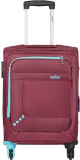 SAFARI STAR 55 4W RED Expandable Cabin Suitcase - 22 inch 4.41,99,978 Ratings & 22,938 Reviews Body: Soft Body | Material: Polyester Weight: 2 kg, Capacity: 60, (L x B x D: 57 cm x 37 cm x 29 cm) Lock Type: Number Lock | No. of Wheels: 4 International Warranty: 5 Year This is a genuine Safari product. The product comes with a standard warranty of 5 years. ₹1,499 ₹6,590 77% off Free delivery Sale Price Live